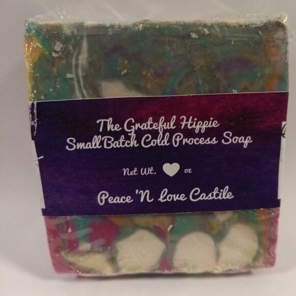 Peace 'N Love - 100% Olive Oil Castile - Handmade Cold Process Soap - Patchouli - Picture 1 of 2